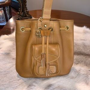 Vintage Tan Dooney & Bourke Sling Bucket Bag